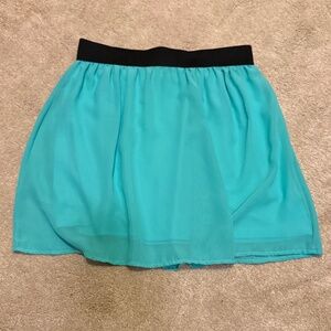 Forever 21 brand size medium teal skater skirt